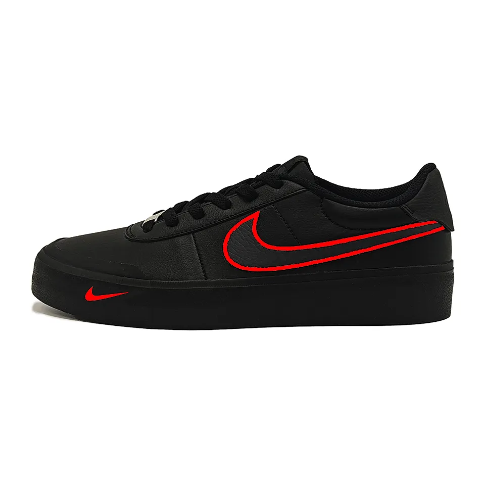 Nike Court Shot Ink Shadow Morning Red Wear resistant And Lightweight Low top Skateboard Shoes Unisex Black Red