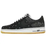 Nike Air Force 1 Comfortable Round Toe Thermal Slip Resistant Low top Skateboard Shoes Unisex Black
