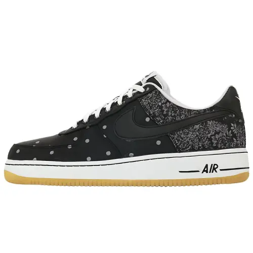 Nike Air Force 1 Comfortable Round Toe Thermal Slip Resistant Low top Skateboard Shoes Unisex Black