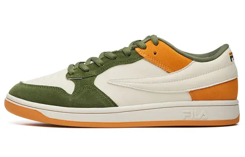 FILA FUSION T88 SKB Synthetic Leather Low top Skateboard Shoes Men's White Green Orange