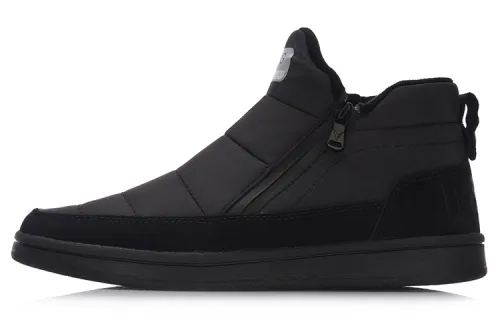 Li Ning Skateboard Shoes Women's Mid Top Black