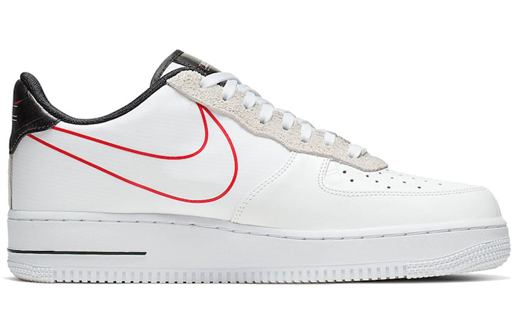 Кеды Nike Air Force 1 Script Swoosh (бело-красные) — Белый — фото 2