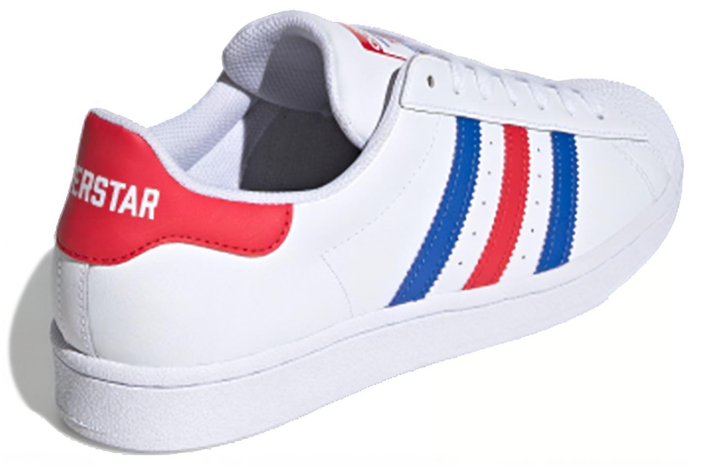 Кеды adidas Originals Superstar (бело-сине-красные) — фото 4