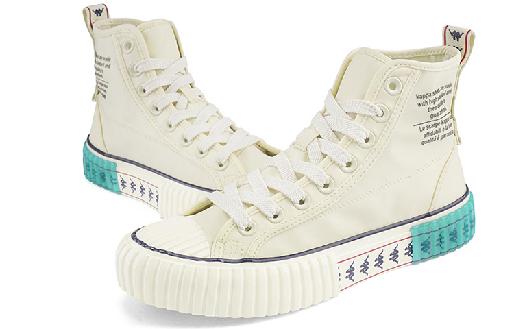 Kappa KOLUMN High top Skateboard Shoes Unisex Ecru