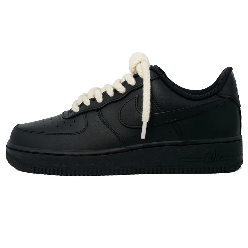 Nike Air Force 1 Black Warrior Abrasion Resistant Low top Skateboard Shoes Unisex Black