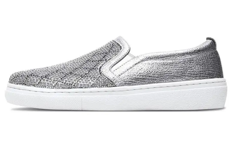 Skechers GOLDIE Lightweight Abrasion Resistant Low top Skateboard Shoes Women's Silver