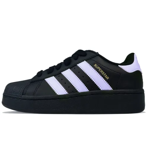 Adidas Originals SUPERSTAR XLG Abrasion Resistant Abrasion Resistant Low top Skateboard Shoes Unisex Black Purple