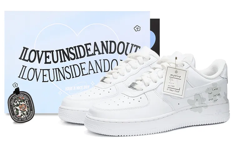 Nike Air Force 1 Leather Slip Resistant, Abrasion Resistant, Lightweight Low top Skateboard Shoes Women's White