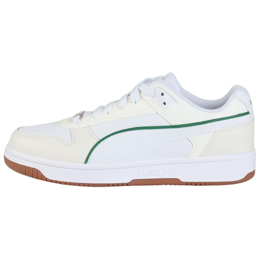 PUMA Rebound Joy Abrasion Resistant Abrasion Resistant Low top Skateboard Shoes Unisex White
