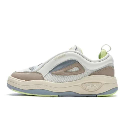 FILA Abrasion Resistant Low top Skateboard Shoes Women's Micro White/Cuban Sand Brown