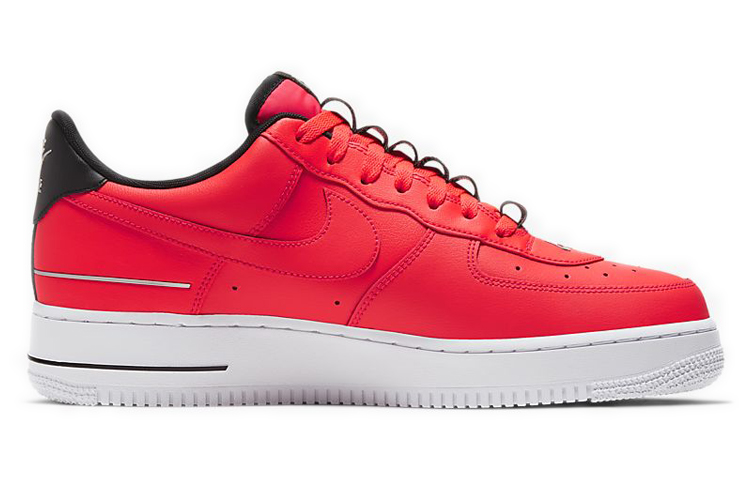 Мужские кроссовки Nike Air Force 1 07 'Double Air' (красно-черный) — Красныйчёрный — фото 2