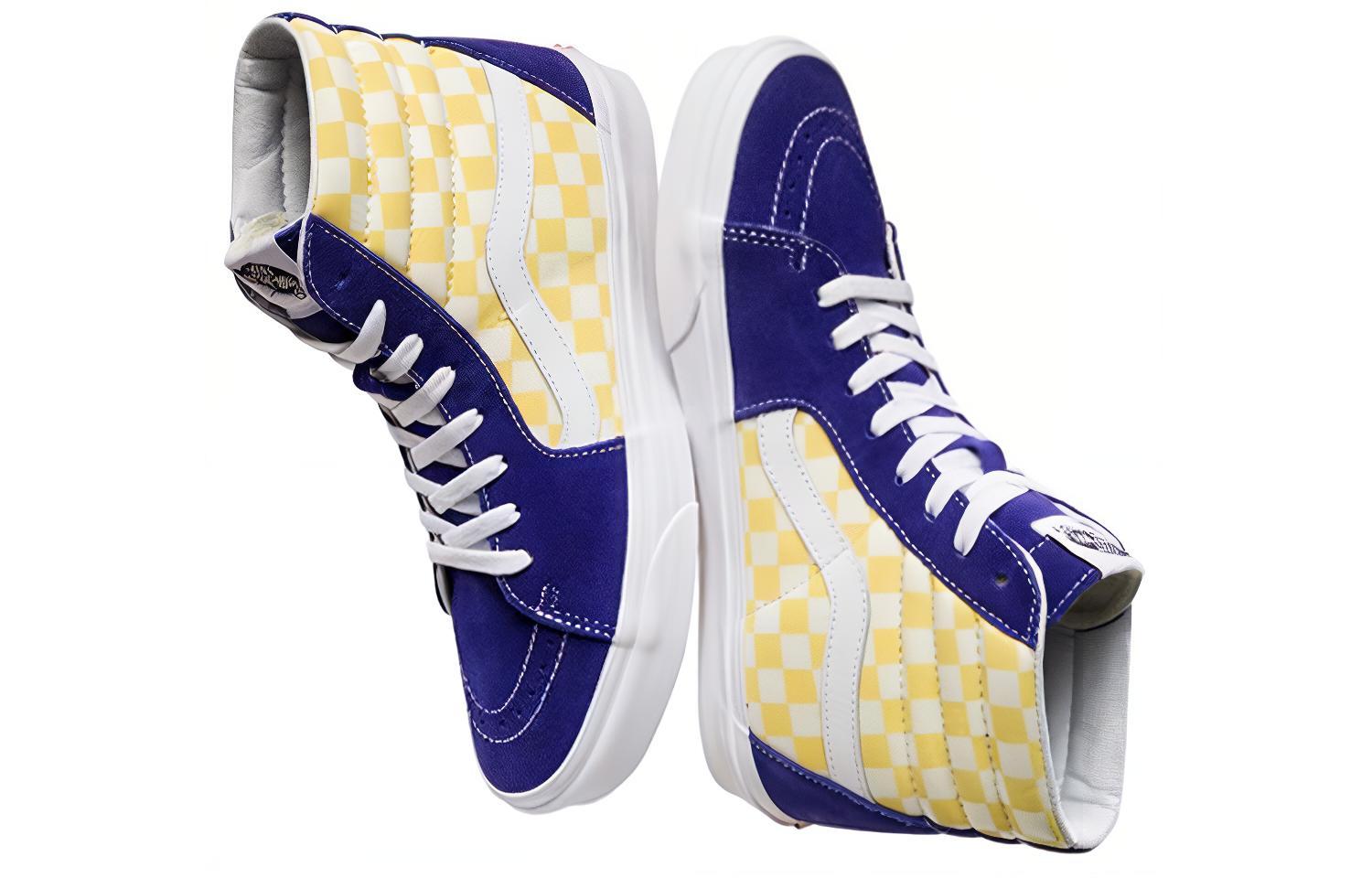 Кеды Vans SK8 BMX CHECKERBOARD (желто-белые) — фото 3