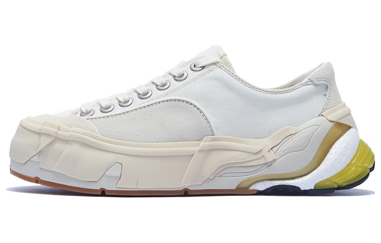 Li Ning Wuji Abrasion Resistant Breathable Low top Skateboard Shoes Women's Cream White