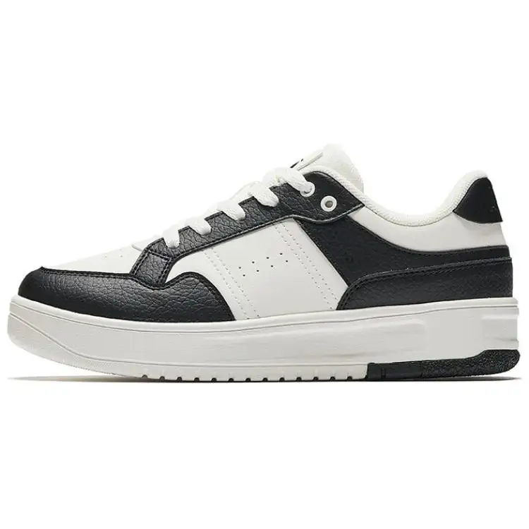 Anta Breaking Bamboo Slip Resistant Abrasion Resistant Low top Skateboard Shoes Women's White Black