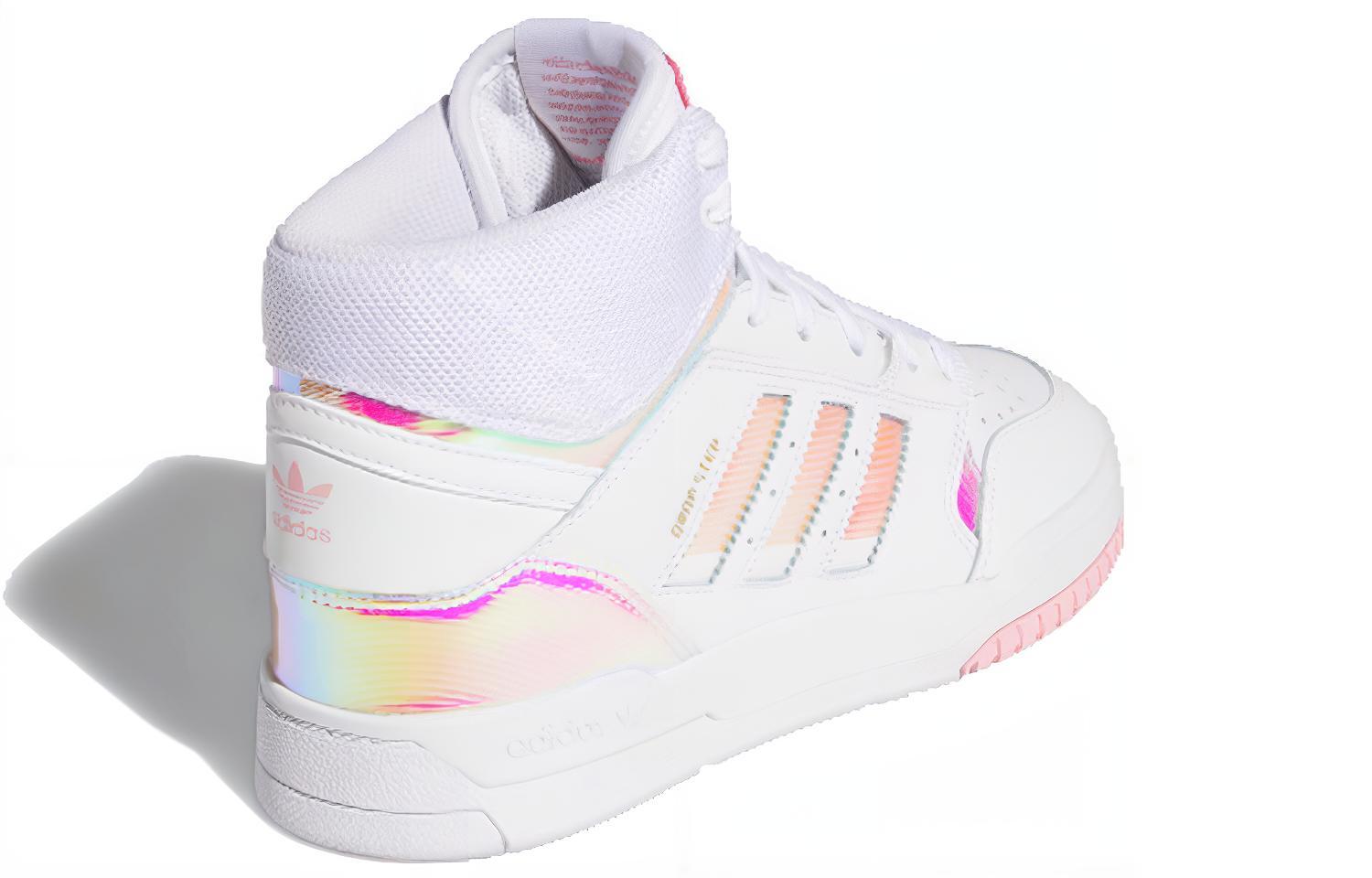 Женские кеды adidas originals Drop Step (бело-розовые) — Белыйрозовый — фото 3
