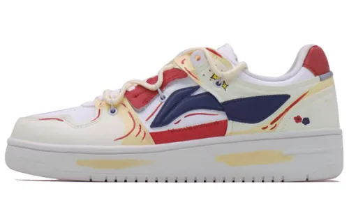 Li Ning Tianji Skateboard Shoes Women's Low Top Ecru