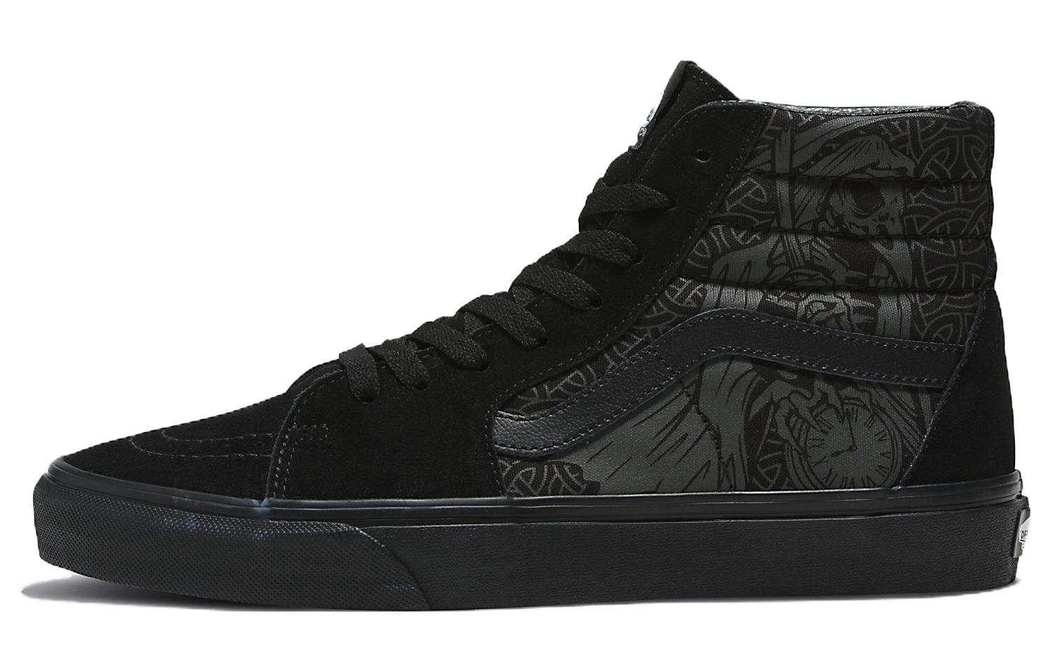 Sk8 Vans-Hi 'Raven Skull'