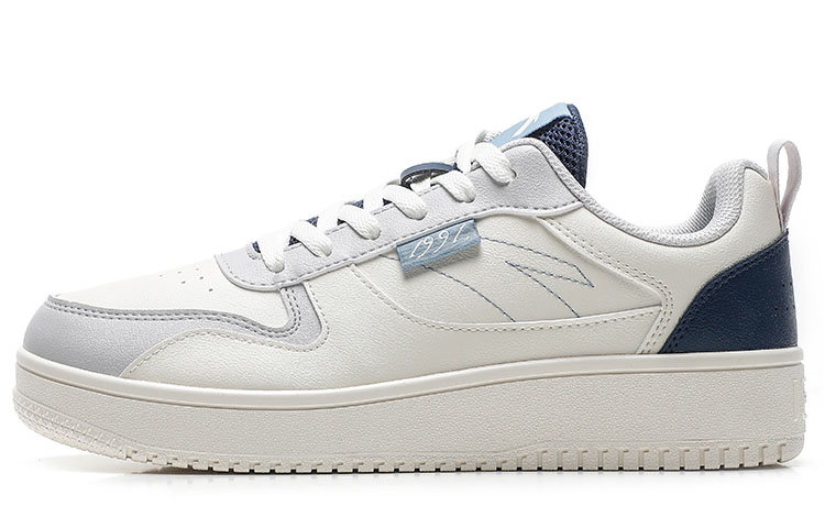 Anta Life Collection Wear resistant And Lightweight Low top Skateboard Shoes Men's White Gray Blue