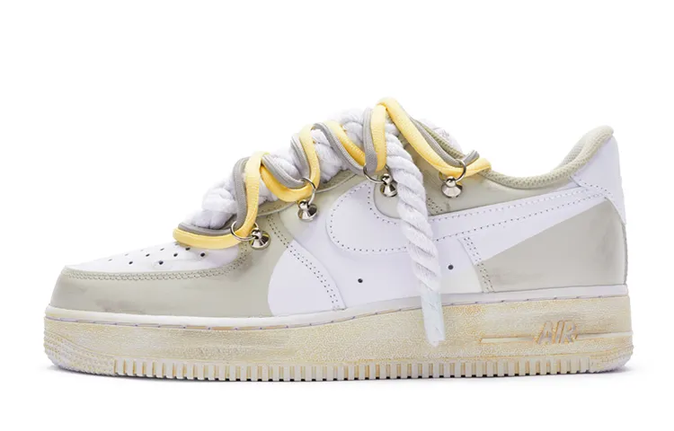 Nike Air Force 1 Leather Slip Resistant Abrasion Resistant Slip Resistant Abrasion Resistant Low top Skateboard Shoes