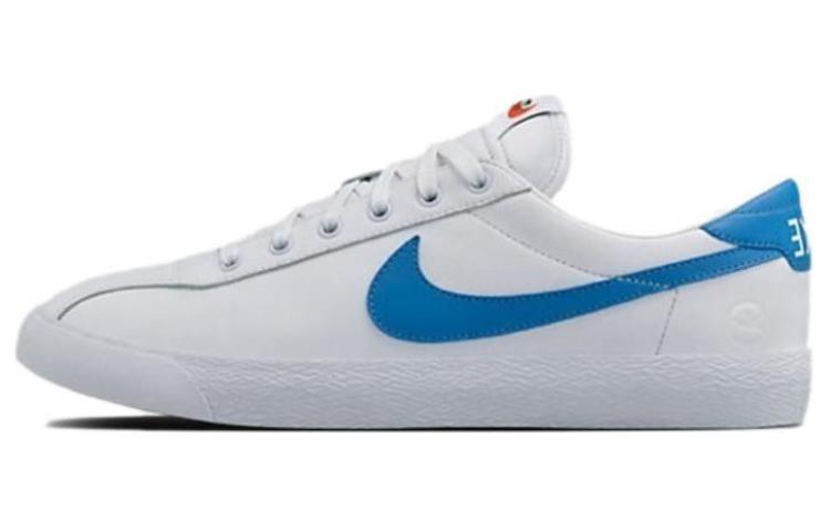 Fragment Design x Nike Zoom Lauderdale Slip Resistant Cushioning Low top Skateboard Shoes Men's White Blue