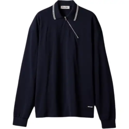 MIU MIU Long-sleeve with zipper, polo