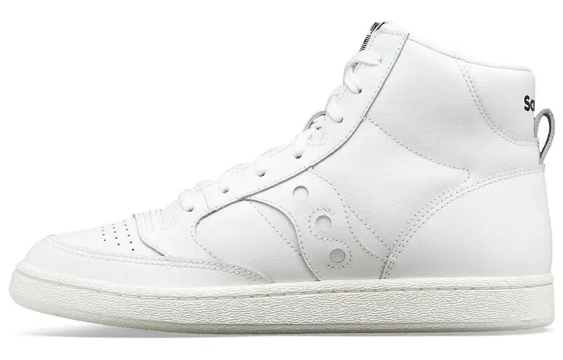 Saucony Jazz Court High Slip Resistant Abrasion Resistant High top Skateboard Shoes Unisex White