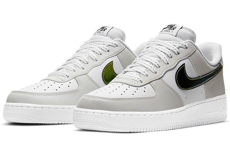 Мужские кроссовки Nike Air Force 1 (белый / золотой) — фото 3