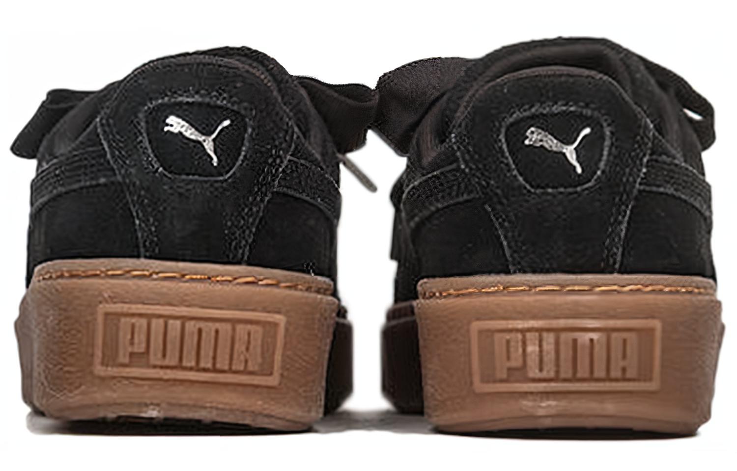 Женские кеды PUMA Suede Platform Kiss (черные) — фото 5