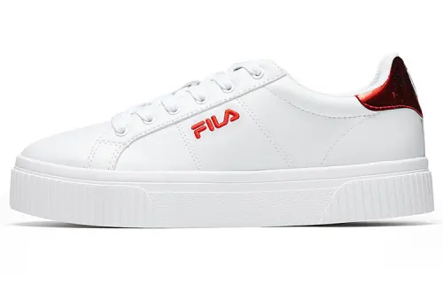 FILA Panache 19 Low Top Skate Shoe White/Red Women's