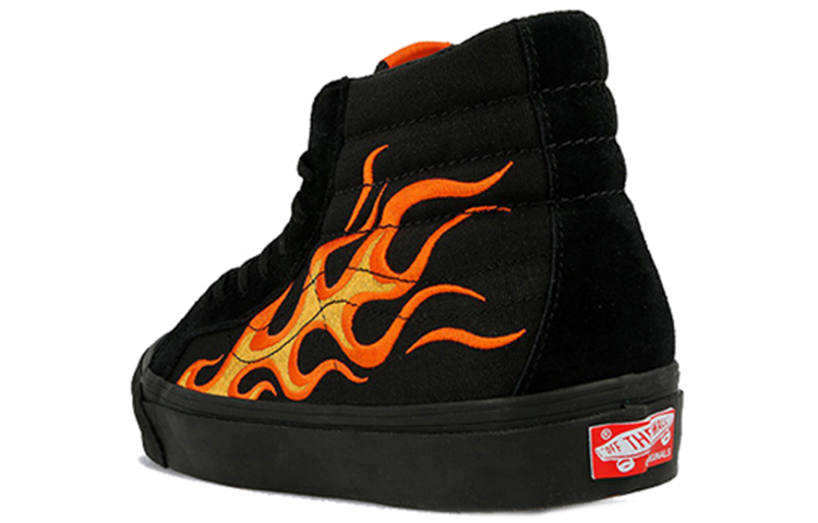 Кеды WTAPS x Vans SK8 OG Hi LX (черно-оранжевые) — 黑/橘 — фото 4