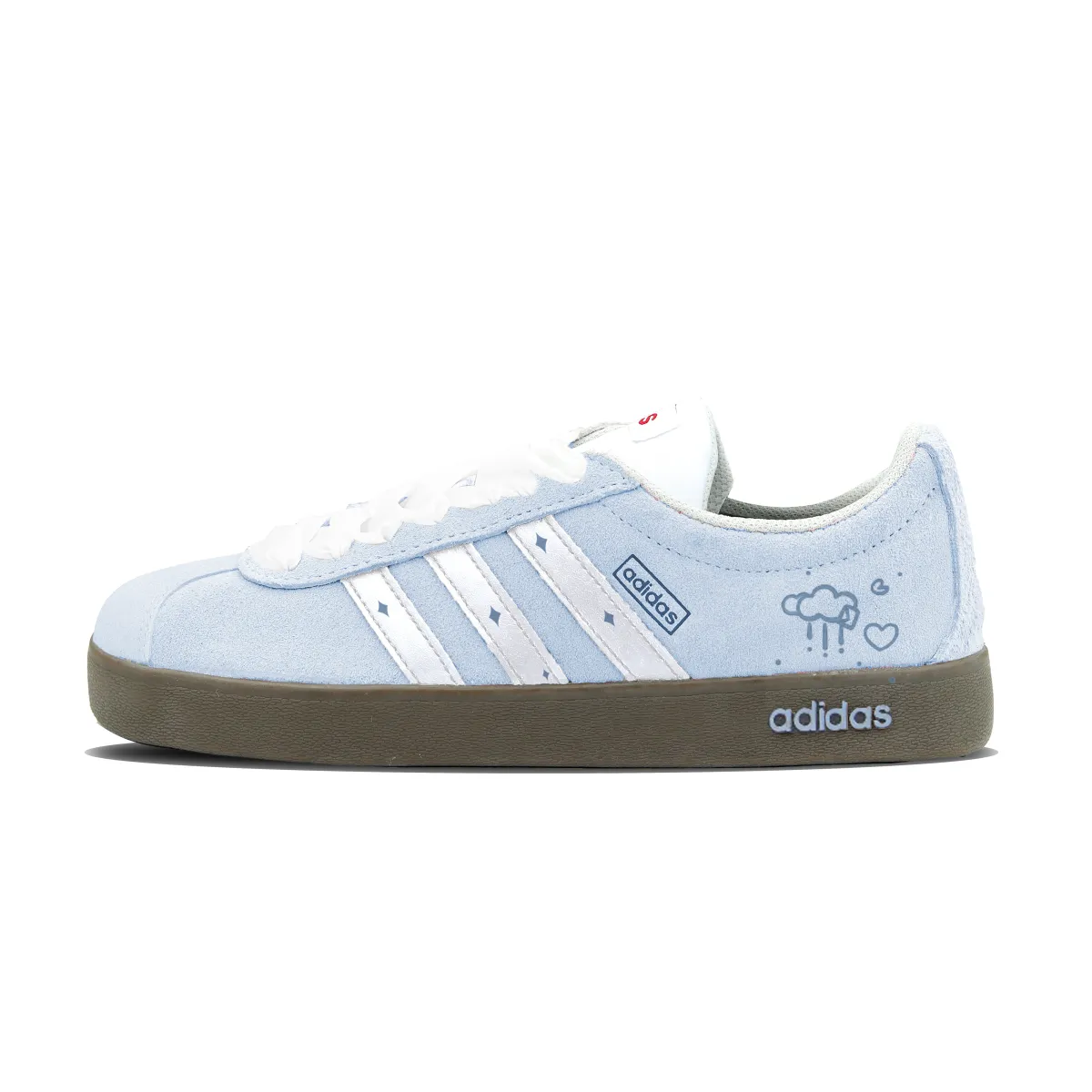 Adidas Skate Shoes Unisex Low-top Blue/Silver