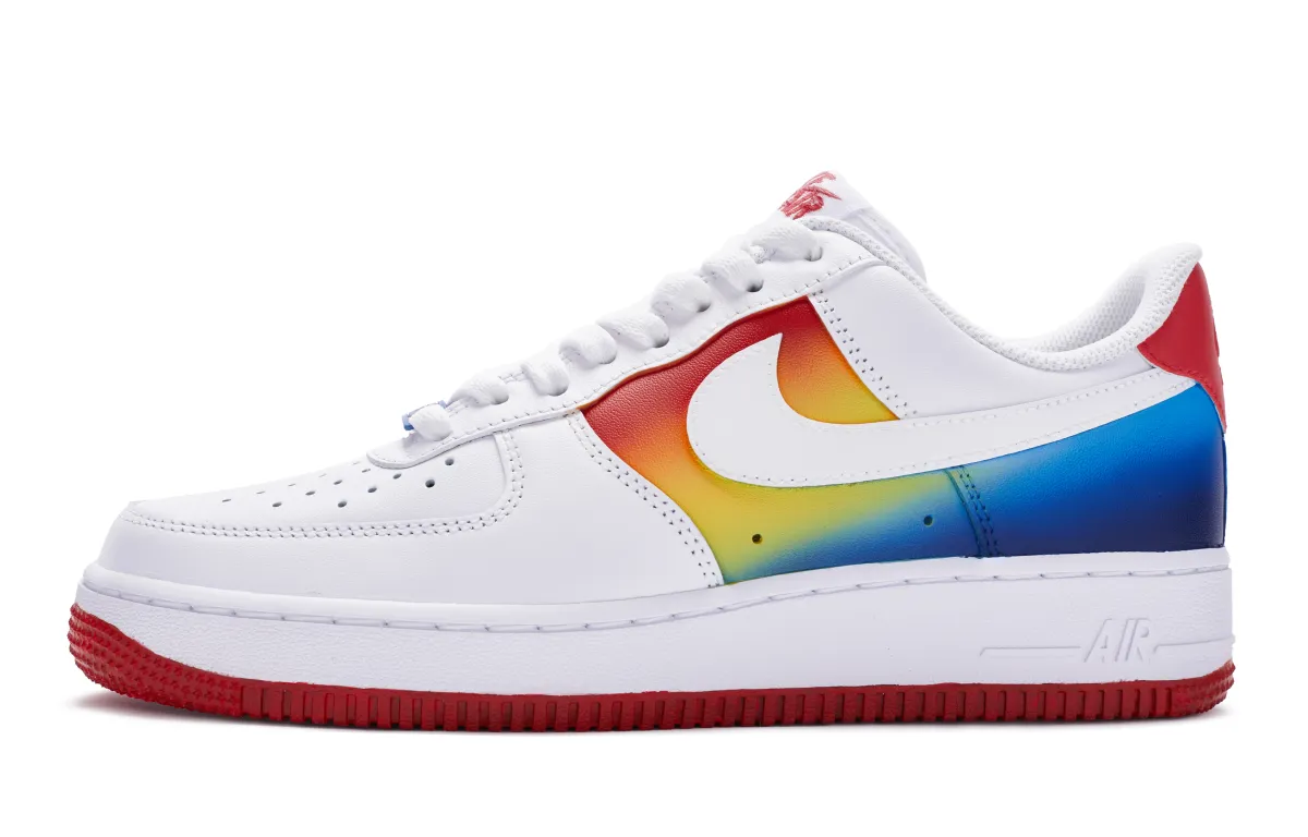 Nike Air Force 1 Low top Skateboard Shoes GS White Red Yellow Blue