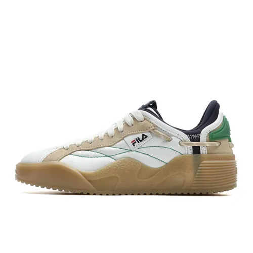 FILA ARTMOSPHERE Slip Resistant Lightweight Low top Skateboard Shoes Women's Bright White Beige Yellow