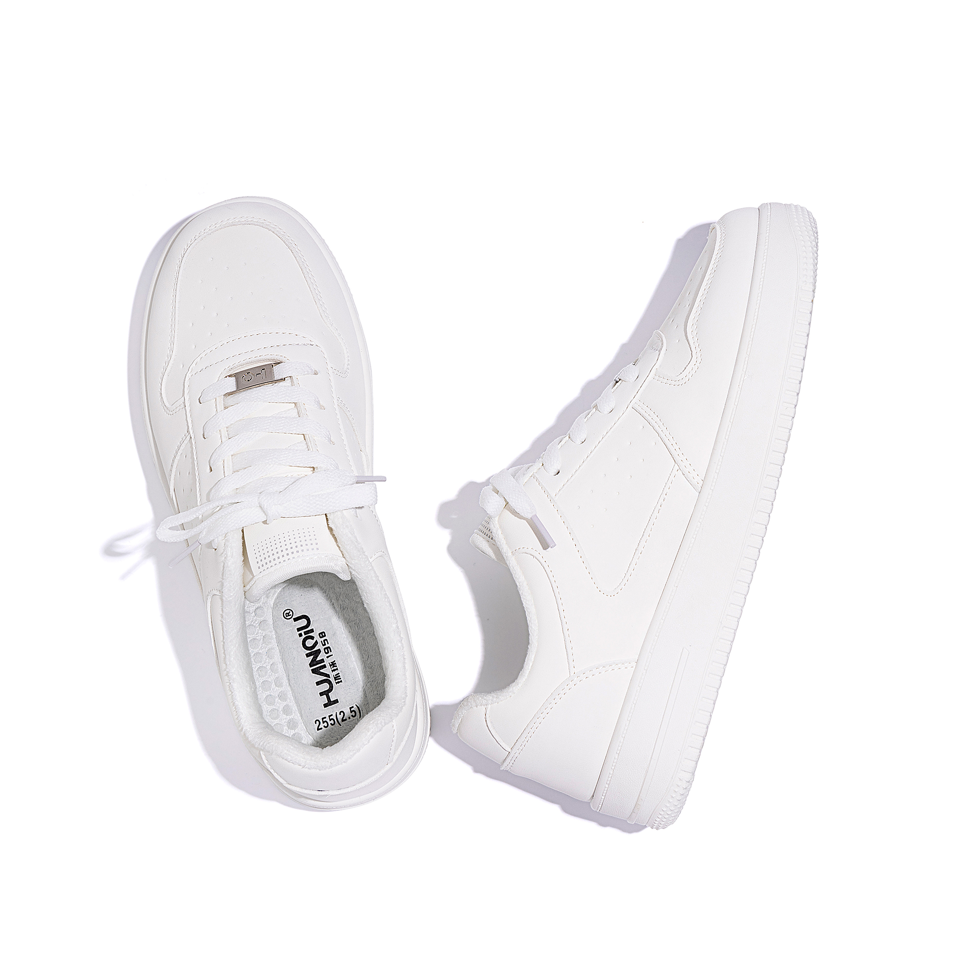 HUANQIU Air Force 1 Synthetic Leather Thermal Low top Skateboard Shoes Unisex
