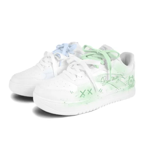 Anta Easy Synthetic Leather Cushioning Lightweight Low top Skateboard Shoes Unisex White