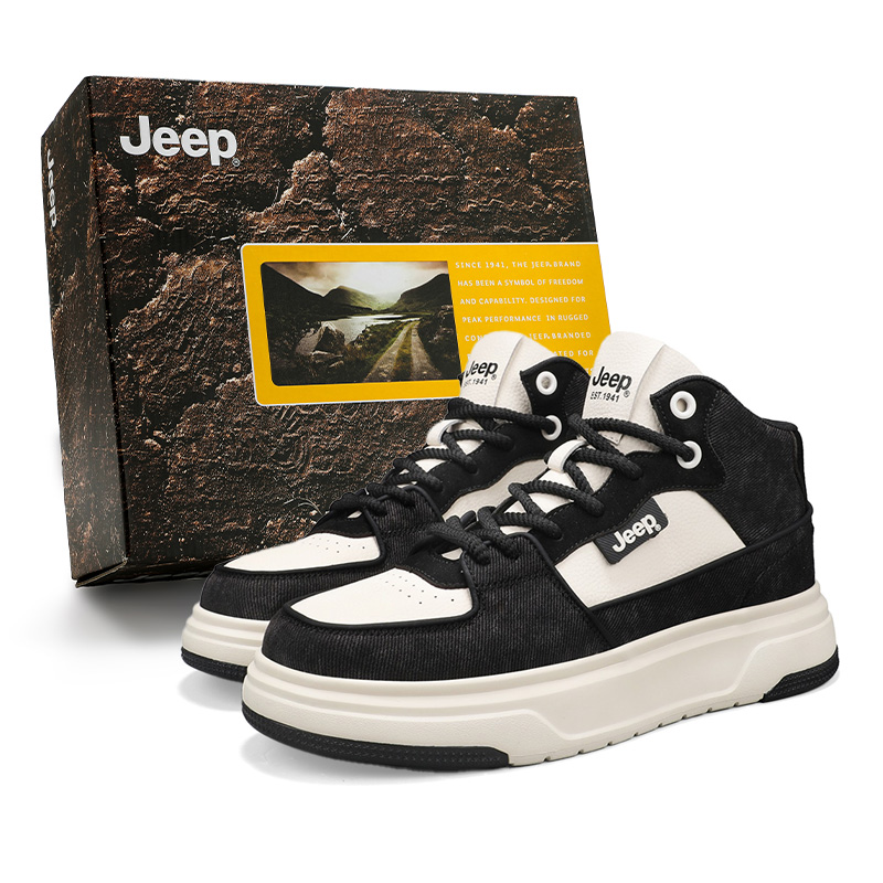 Мужские кеды Jeep (черно-белые)