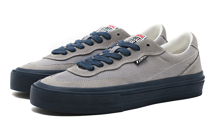 Vision Street Wear Flat Top Low top Skateboard Shoes Unisex Khaki Gray