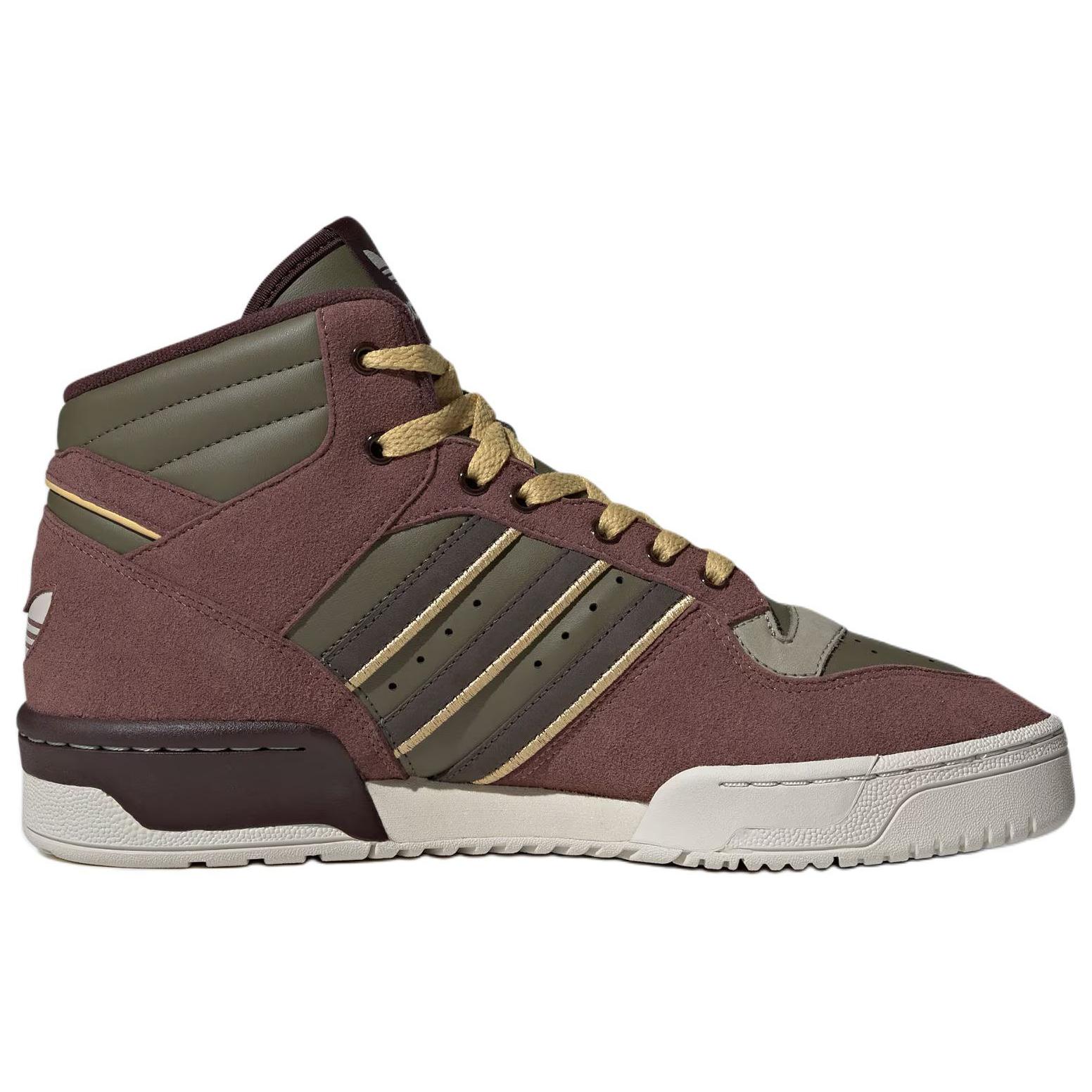 Кеды adidas originals Rivalry MID SHOES (коричнево-зеленые) — 暗灰棕/暗橄榄绿 — фото 2