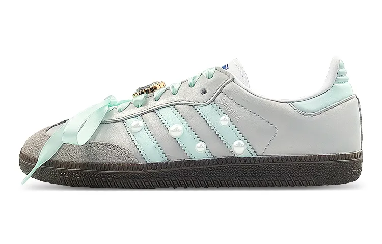 Adidas Originals Samba Low top Skateboard Shoes Unisex Gray Silver Green