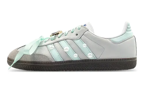 Adidas Originals Samba Low top Skateboard Shoes Unisex Gray Silver Green