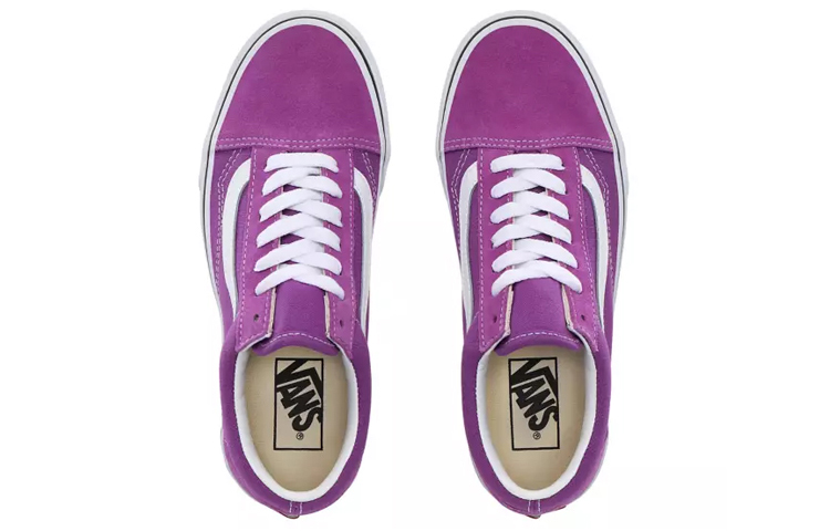 Кеды Vans Old Skool (бело-фиолетовые) — фото 4