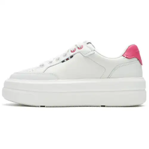 FILA Victoria Cushioning, Wear Resistant Low top Skateboard Shoes Women's White Pink