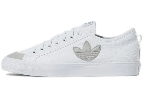 Adidas Originals Nizza Abrasion Resistant Coverage Low top Skateboard Shoes Men's White