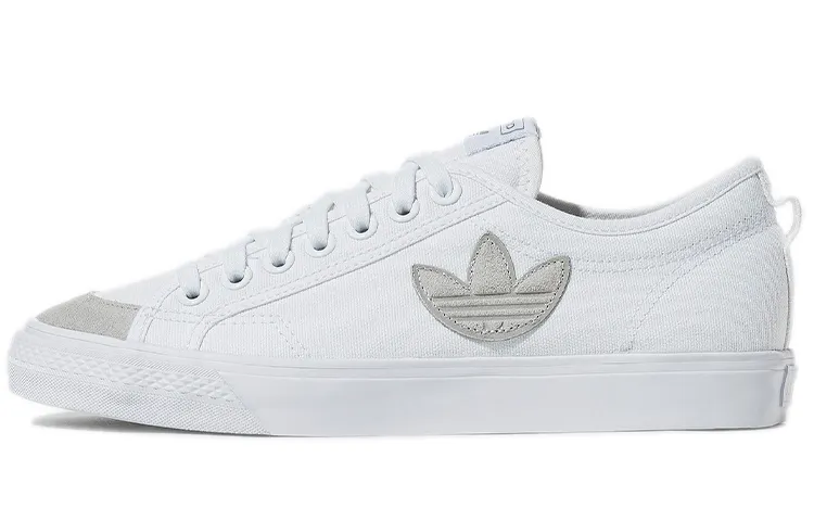 Adidas Originals Nizza Abrasion Resistant Coverage Low top Skateboard Shoes Men's White