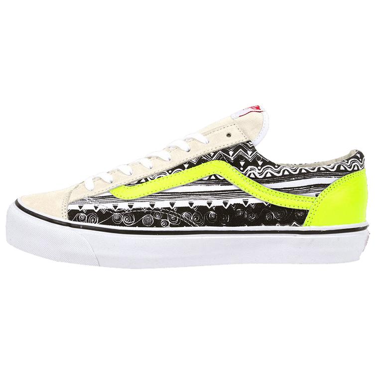 Мужские кеды Stussy x Vans Style 36 OG LX (черныйбелыйжелтый)