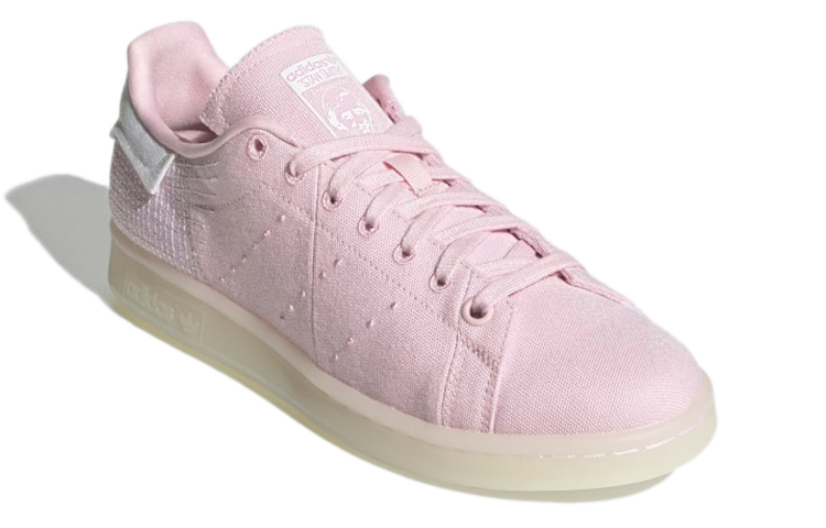 Женские кеды adidas Stan Smith Primeblue (бело-розовые) — фото 3
