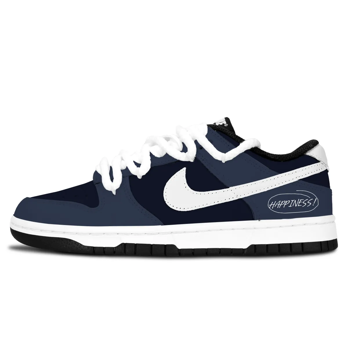 Nike Dunk Black White HAPPINESS Low top Skateboard Shoes Unisex GS
