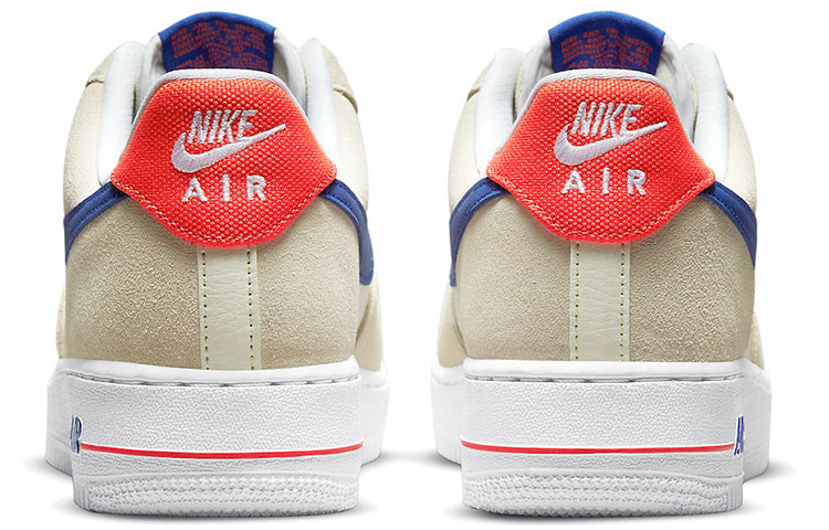 Мужские кроссовки Nike Air Force 1 07 LV8 "USA" (бело-сине-красная) — фото 4