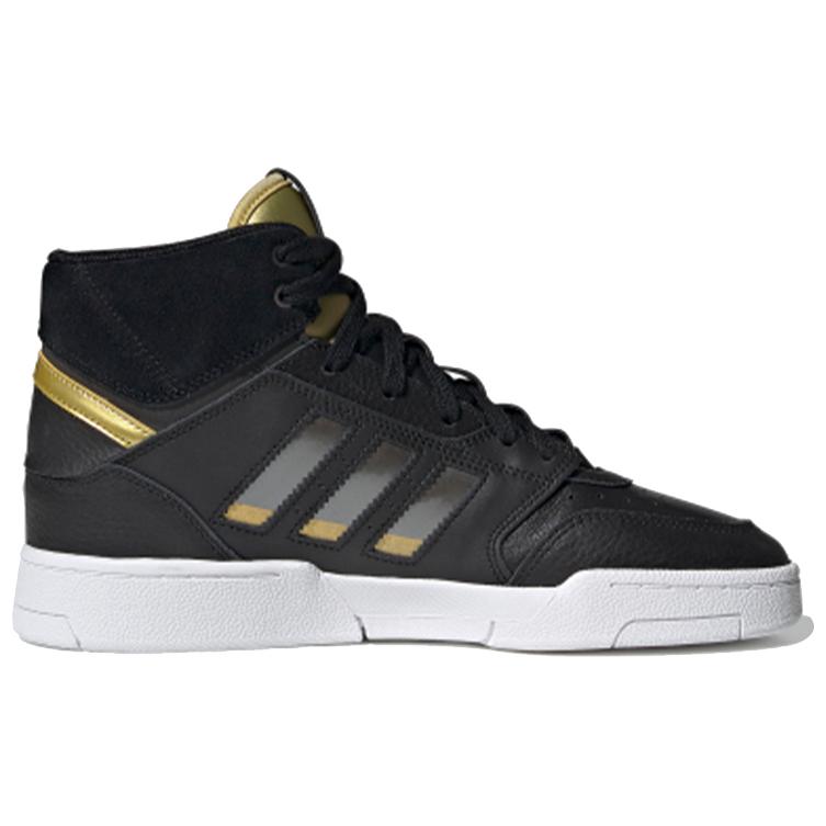 Женские кеды adidas originals Drop Step Xlt (черно-бело-золотые) — фото 2