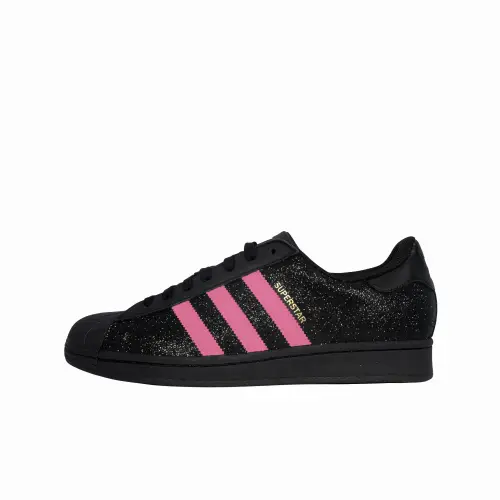 Adidas Originals SUPERSTAR Slip Resistant, Abrasion Resistant, Lightweight Low top Skateboard Shoes Unisex Black Pink